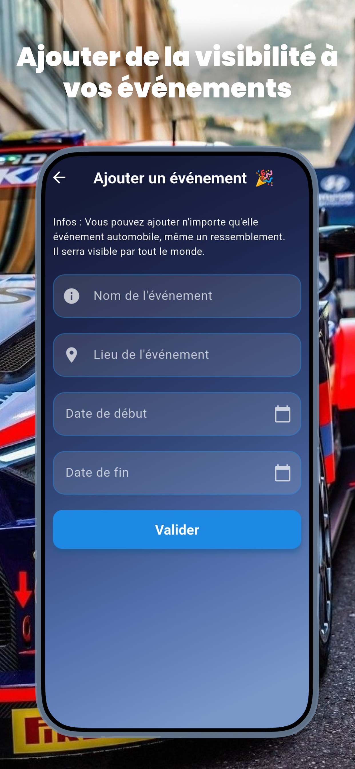 Application mobile Rallye Sphere iOS Android - capture d'écran 3